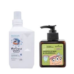 《Hallmark怪獸蜂蠟&amp;金盞舒緩潔手250ml》+《Hokki鼠尾草洗衣精1000ml》