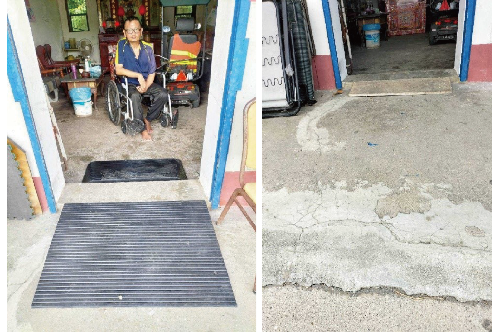 因行動不便，進出方便的客廳是憲哥最常待的地方。1